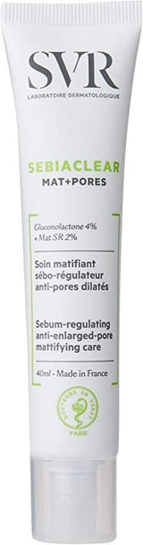 SVR Sebiaclear Mat Pores: Oil Control Matte Moisturizing Cream | Pore Minimizing, Anti-Shine Salicylic Acid & Niacinamide Cream for Oily Skin