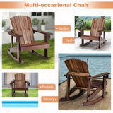 Sillón mecedora Adirondack de madera para niños con asiento de listones