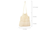 Bolso de mano de malla y tela