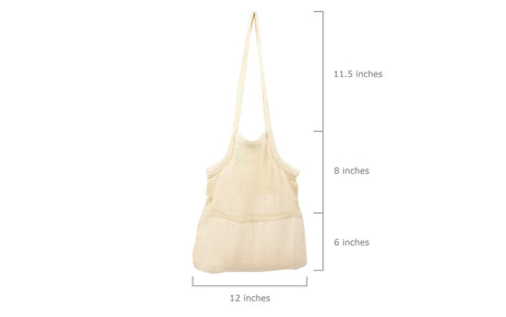 Bolso de mano de malla y tela