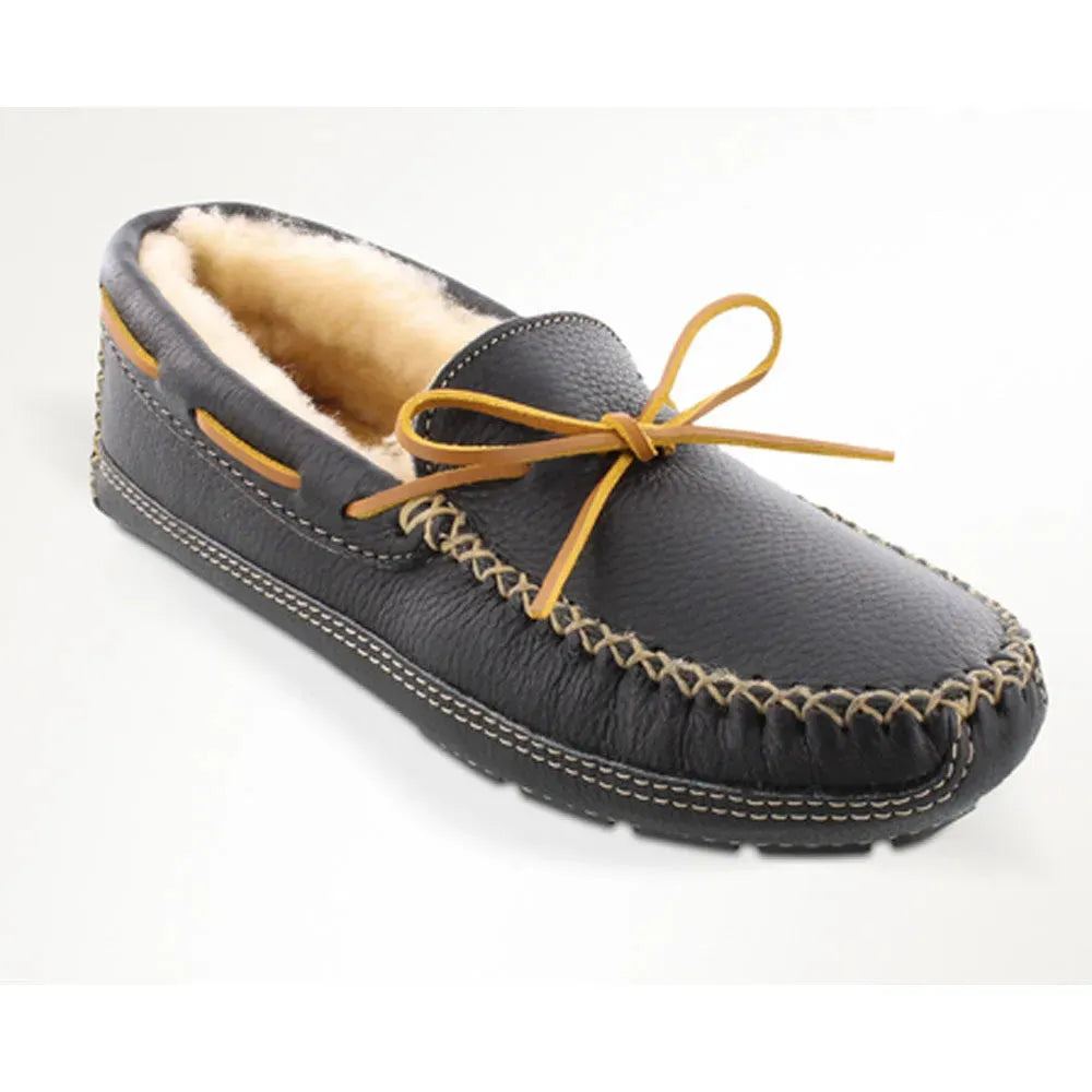 Pantuflas Minnetonka Moose de piel de oveja - Pantuflas para hombre