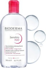 Bioderma Sensibio H2O: Gentle Micellar Cleansing Water - Soothes & Removes Makeup, Perfect for Sensitive Skin (500ml)