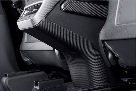 Model 3 / Y Backseat Center Console Base Cap - Carbon Fiber Interior Mods