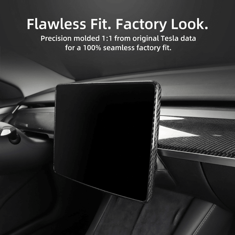 Model 3 / Y Display Cover - Dry Carbon Fiber Interior Mods