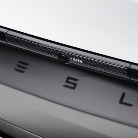 Model Y Juniper Rear Trunk Button Sticker | Flexible Urethane Carbon Fiber