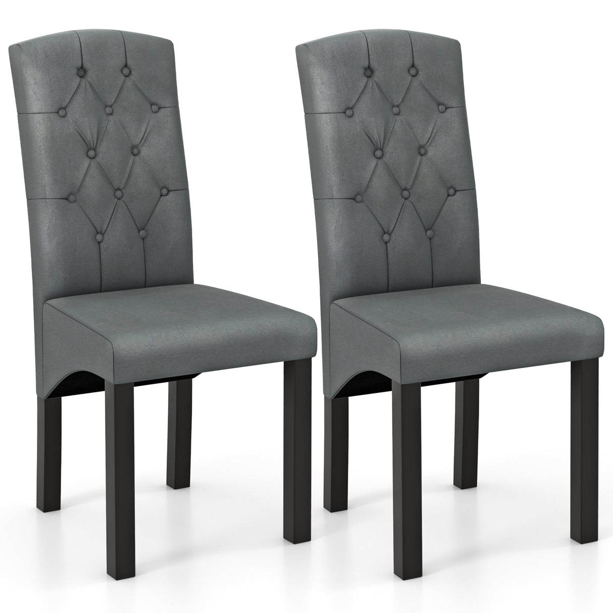Modern Dining Chair with High Backrest High-density Sponge Cushion
