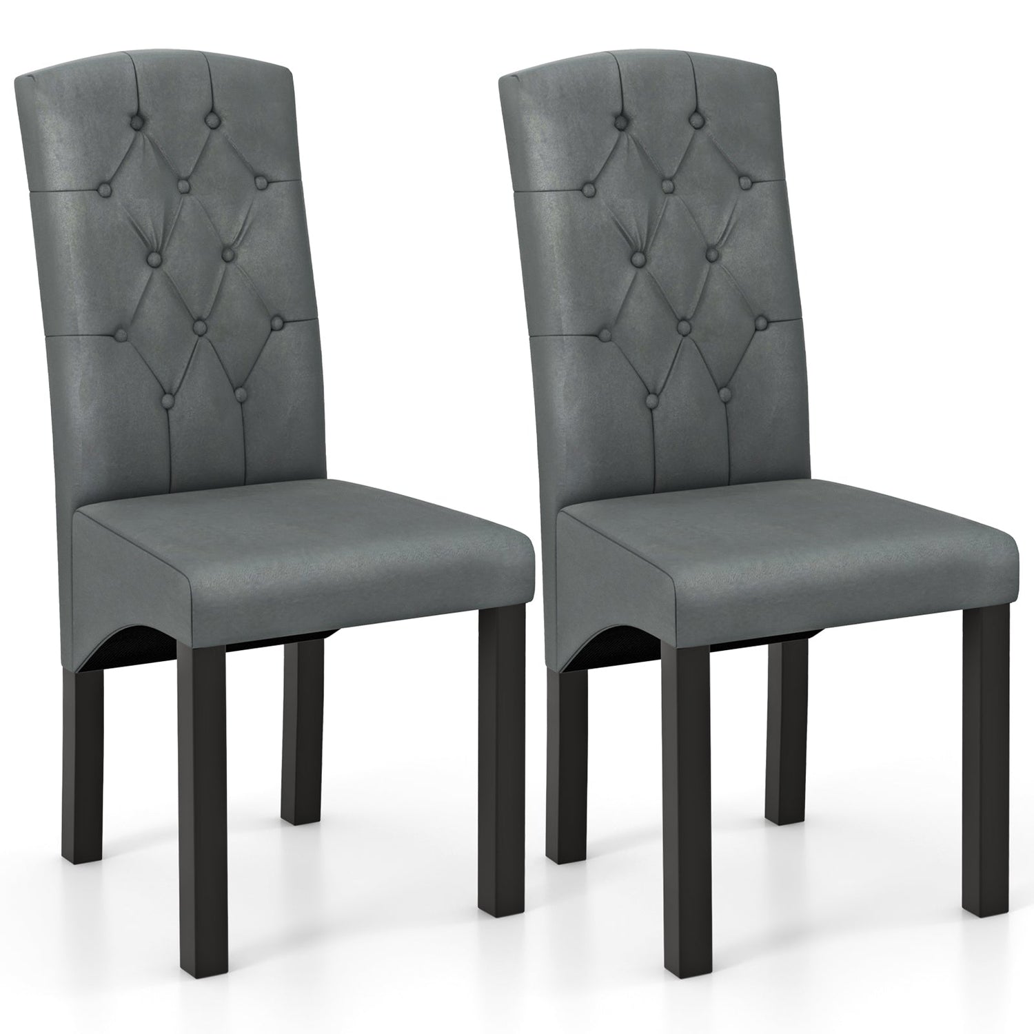 Modern Dining Chair with High Backrest High-density Sponge Cushion