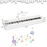 88-Key Full Size Digital Piano Weighted Keyboard with Sustain Pedal