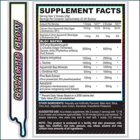 MyoBlox Blo Pre-entrenamiento, Bombeo Muscular, 20/40 Servicios