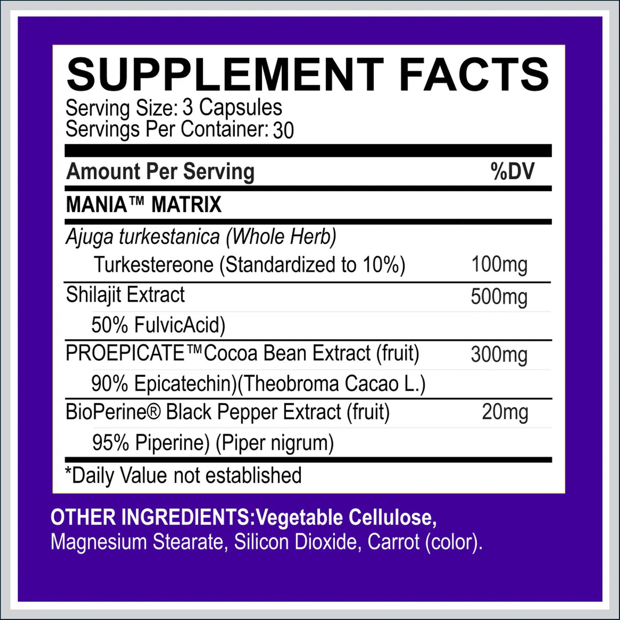 MyoBlox Mania Potenciador de Testosterona, 90 Cápsulas