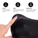 Almohada de masaje Shiatsu con calor, amasamiento profundo para hombros, cuello y espalda