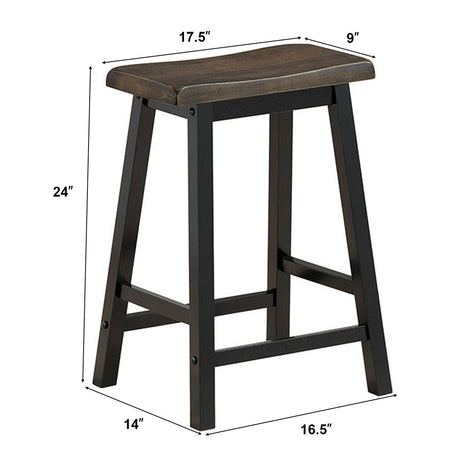 Taburetes de bar para cocina, comedor, hogar, juego de 2 de 24 pulgadas de alto