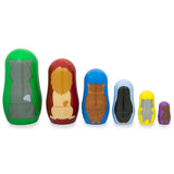 Set of 6 Wolf, Lion, Owl, Penguin Wild Animals Plastic Nesting Figurines 4.5 Inches