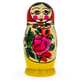 Set of 4 Semyonov Traditional Wooden Nesting Dolls 4 Inches