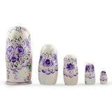 Set of 5 Orthodox Church Wooden Nesting Dolls 7 Inches
