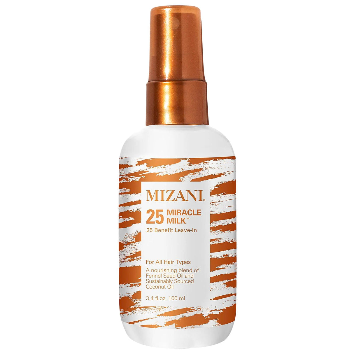 Mini 25 Miracle Milk Heat Protectant Leave-In Conditioner for Curly Hair - Moisturizing, Detangling, and Heat Protection up to 450¡F
