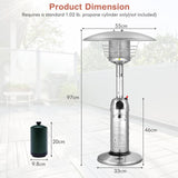 Calefactor de patio de pie portátil de mesa de propano de 11 000 BTU