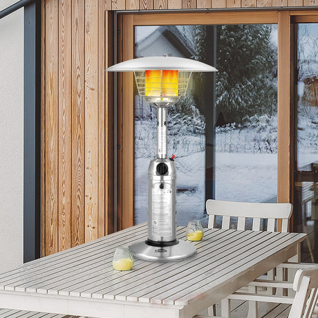 Calefactor de patio de pie portátil de mesa de propano de 11 000 BTU