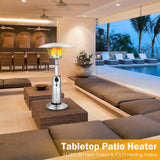 Calefactor de patio de pie portátil de mesa de propano de 11 000 BTU