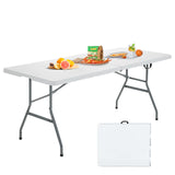 Mesa de camping plegable portátil con asa de transporte