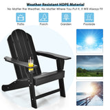 Silla Adirondack para exteriores con portavasos incorporado para el porche del patio trasero