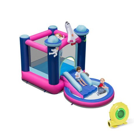 Castillo hinchable espacial 3 en 1 con soplador de 480W