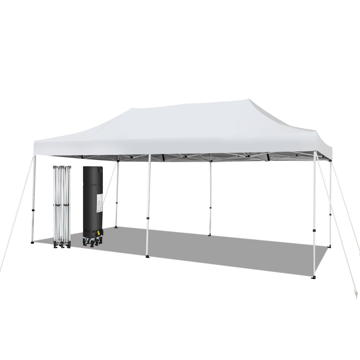 Carpa plegable emergente para patio exterior de 10 x 20 pies - Blanca