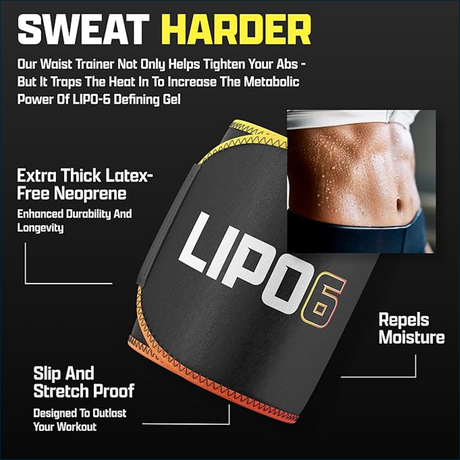 Cinturón de sudor Nutrex LIPO-6 Waist Trimmer