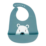 Sevi Bebe Silicone Baby Bib - Waterproof, Adjustable, and BPA-Free for Babies Over 5 Months