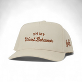 On My Worst Behavior Snapback Hat