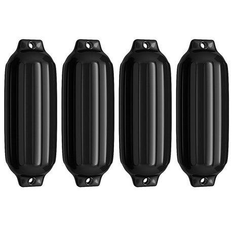 4 guardabarros de vinilo acanalados marinos para barco de 8.5" x 27"