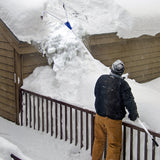 Rastrillo de Nieve Ajustable de 21 Pies de Aluminio para Techo con Ruedas y Lona Oxford