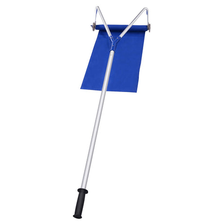 Rastrillo de Nieve Ajustable de 21 Pies de Aluminio para Techo con Ruedas y Lona Oxford