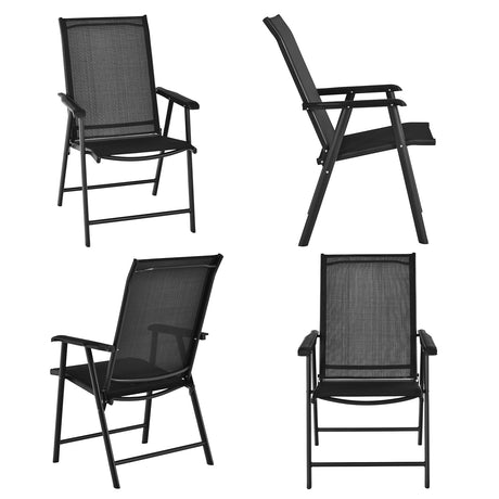 Sillas plegables de patio (paquete de 4) portátiles para acampar al aire libre
