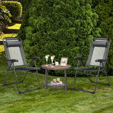 2 sillas reclinables plegables ajustables para patio con respaldo regulable en 7 niveles