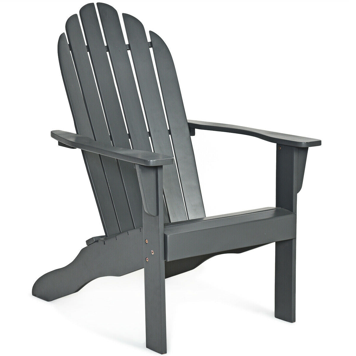 Silla Adirondack de exterior de madera de acacia con diseño ergonómico