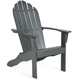 Silla Adirondack de exterior de madera de acacia con diseño ergonómico