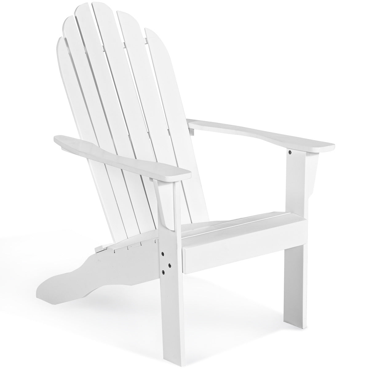 Silla Adirondack de exterior de madera de acacia con diseño ergonómico