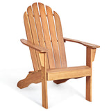 Silla Adirondack de exterior de madera de acacia con diseño ergonómico