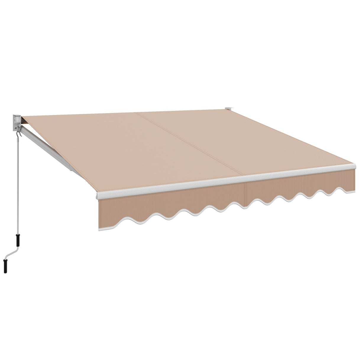 Toldo retráctil para patio de 8 x 6.6 pies con manivela manual