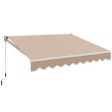 Toldo retráctil para patio de 8 x 6.6 pies con manivela manual
