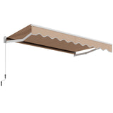 Toldo retráctil para patio de 8 x 6.6 pies con manivela manual
