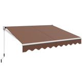 Toldo retráctil para patio de 8 x 6.6 pies con manivela manual