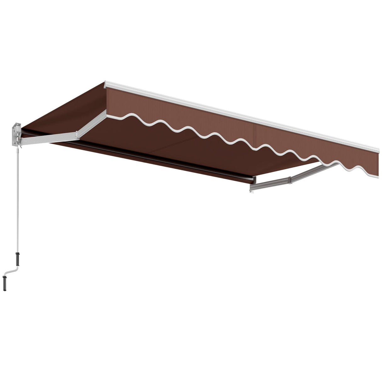 Toldo retráctil para patio de 8 x 6.6 pies con manivela manual