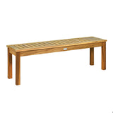 Banco de comedor de madera de acacia para exterior de 52 pulgadas