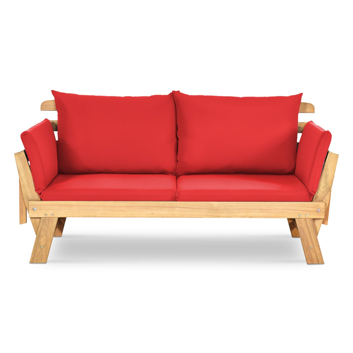 Sofá cama convertible para patio con cojín grueso