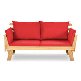Sofá cama convertible para patio con cojín grueso