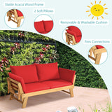 Sofá cama convertible para patio con cojín grueso