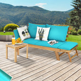Sofá cama convertible para patio con cojín grueso