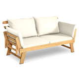 Sofá cama convertible para patio con cojín grueso